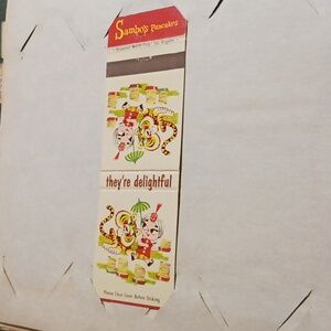 Vintage sambos pancakes matchbook